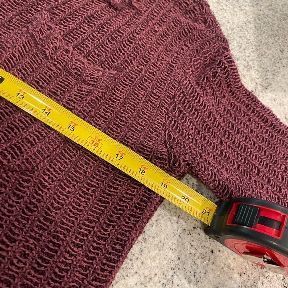 Free People FP BEACH Womens Sz S Button Front Cardigan Sweater Chunky Knit Brown - Picture 12 of 13